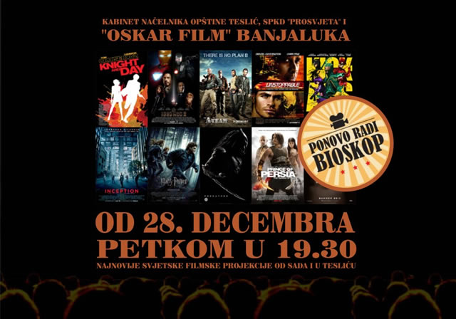 Teslićki bioskop počinje sa radom Teslićki bioskop počinje sa radom